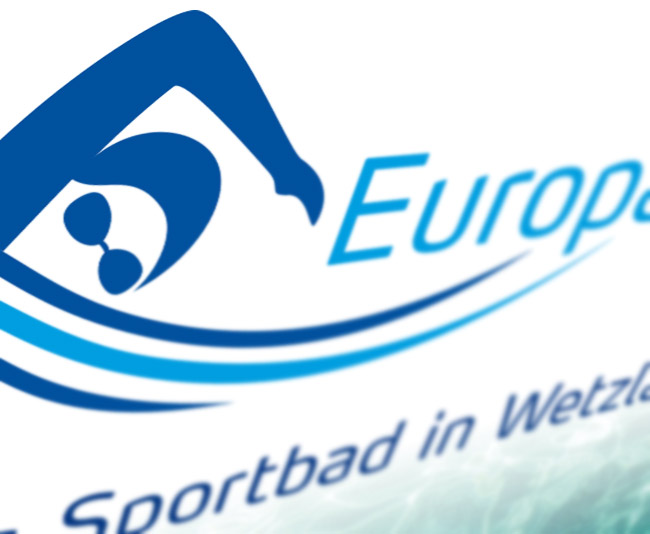 Das Logo nebst Slogan soll das Europabad klar als Sportbad positionieren.